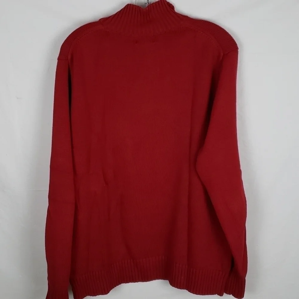 L.L. Bean 1/4 Zip 100% Cotton Sweater L-Reg EUC